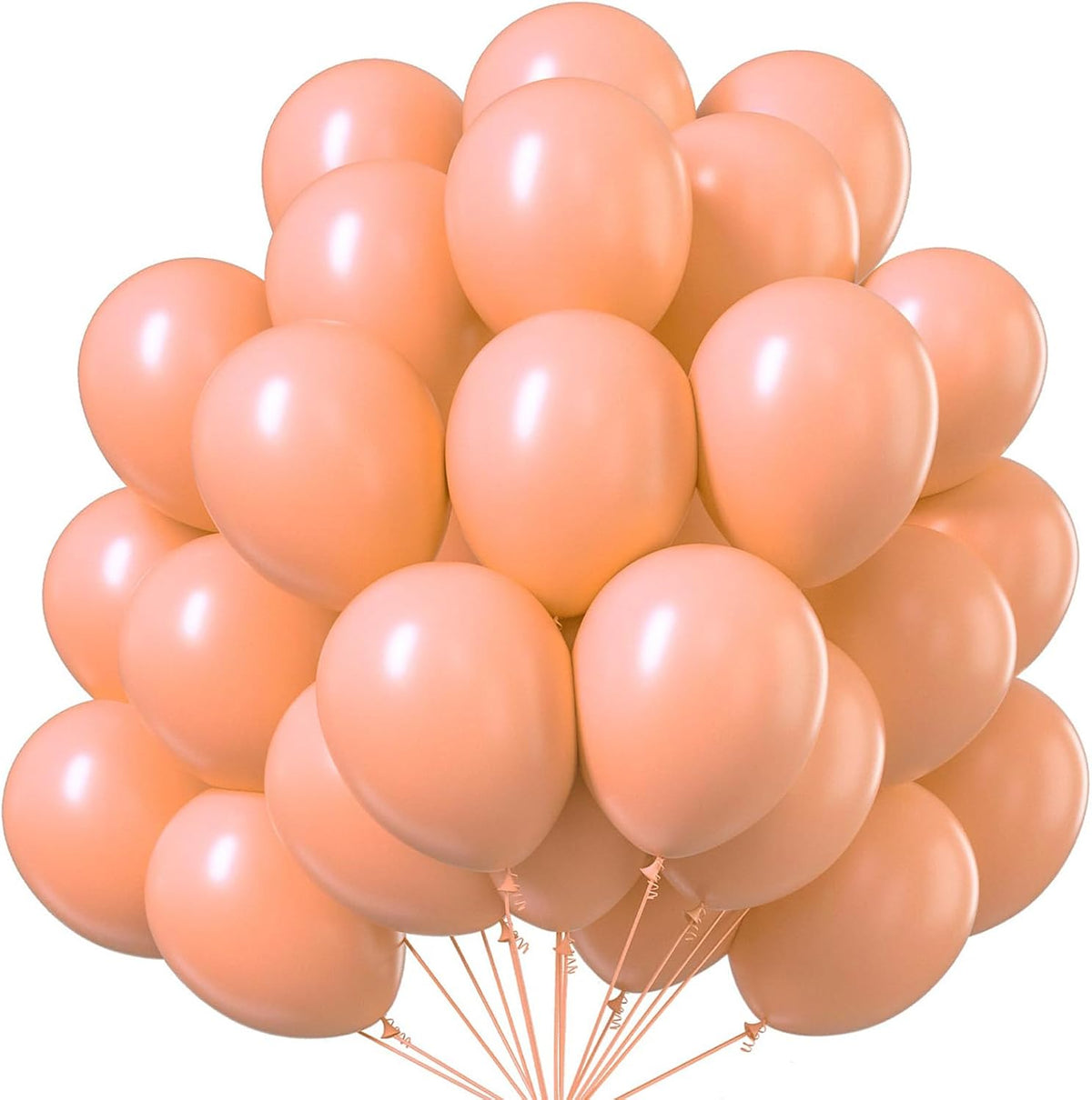 Peach Balloons 50pcs Light Orange Latex Helium Balloons 12 Inch