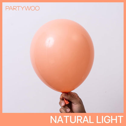Peach Balloons 50pcs Light Orange Latex Helium Balloons 12 Inch