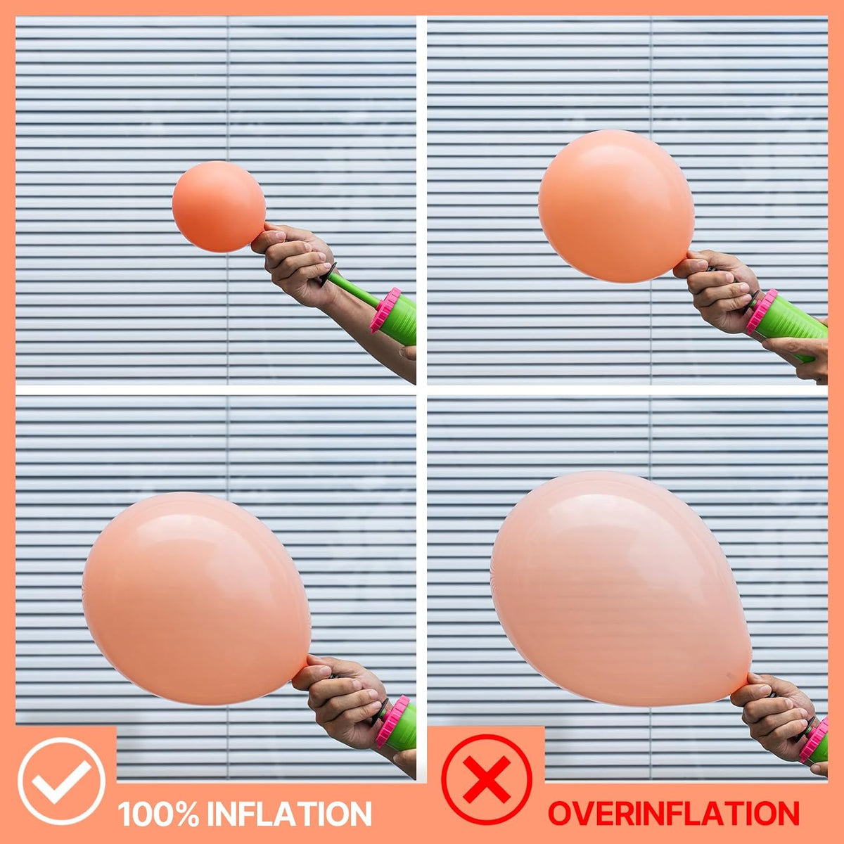 Peach Balloons 50pcs Light Orange Latex Helium Balloons 12 Inch