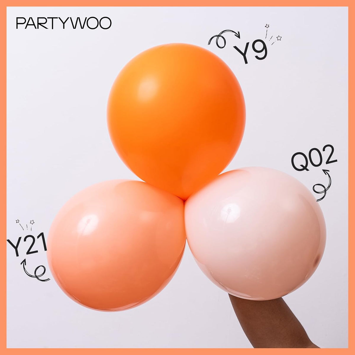 Peach Balloons 50pcs Light Orange Latex Helium Balloons 12 Inch