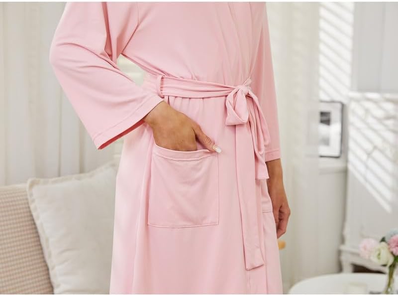 Short Robes for Womens Lightweight, Soft Womens Robe Spa Ladies Bathrobe 3/4 Sleeve