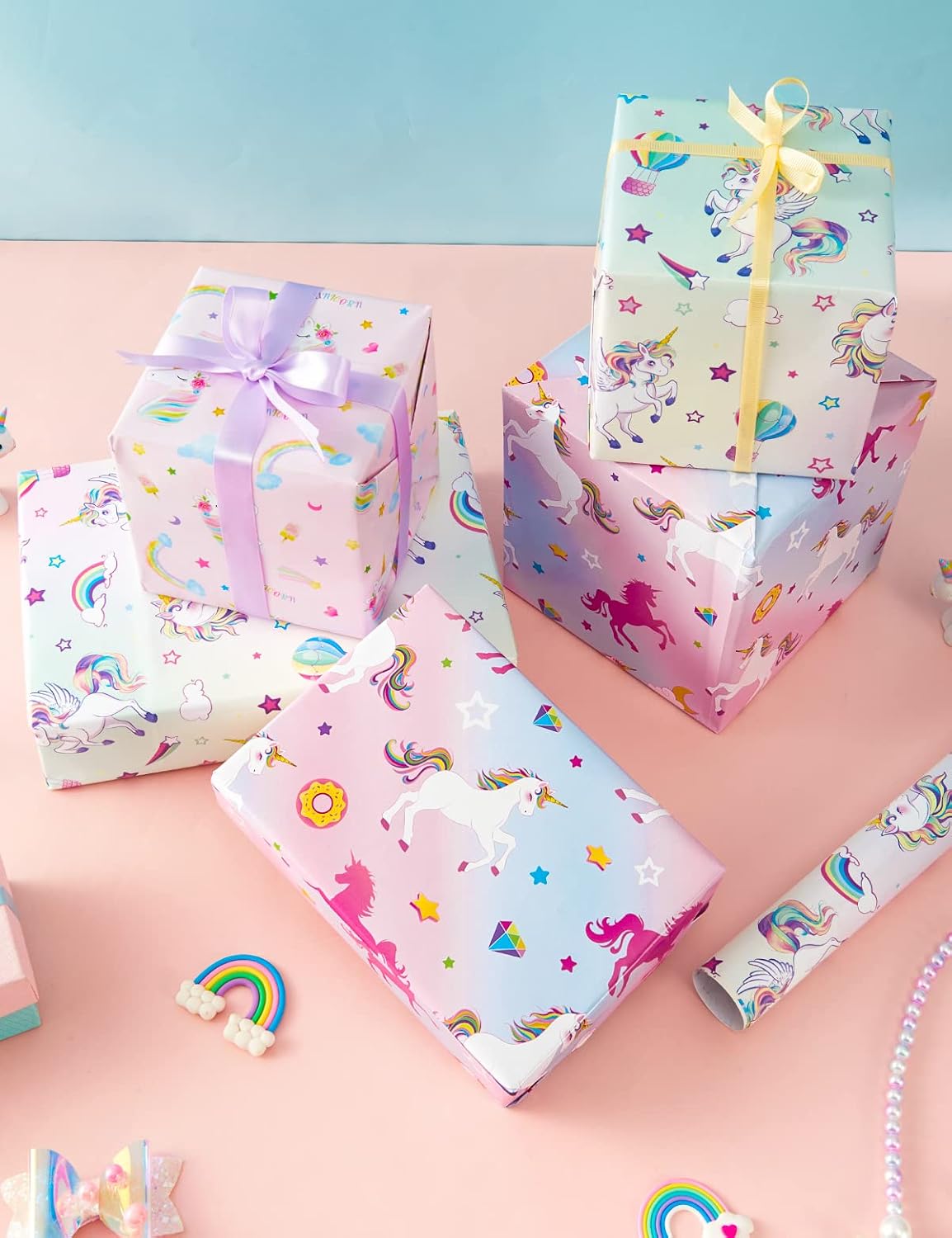Unicorn Wrapping Paper - 10 Sheet 27" x 20" Unicorn Gift Wrap