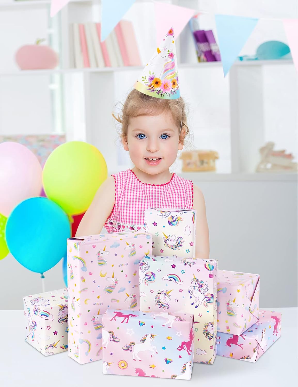 Unicorn Wrapping Paper - 10 Sheet 27" x 20" Unicorn Gift Wrap