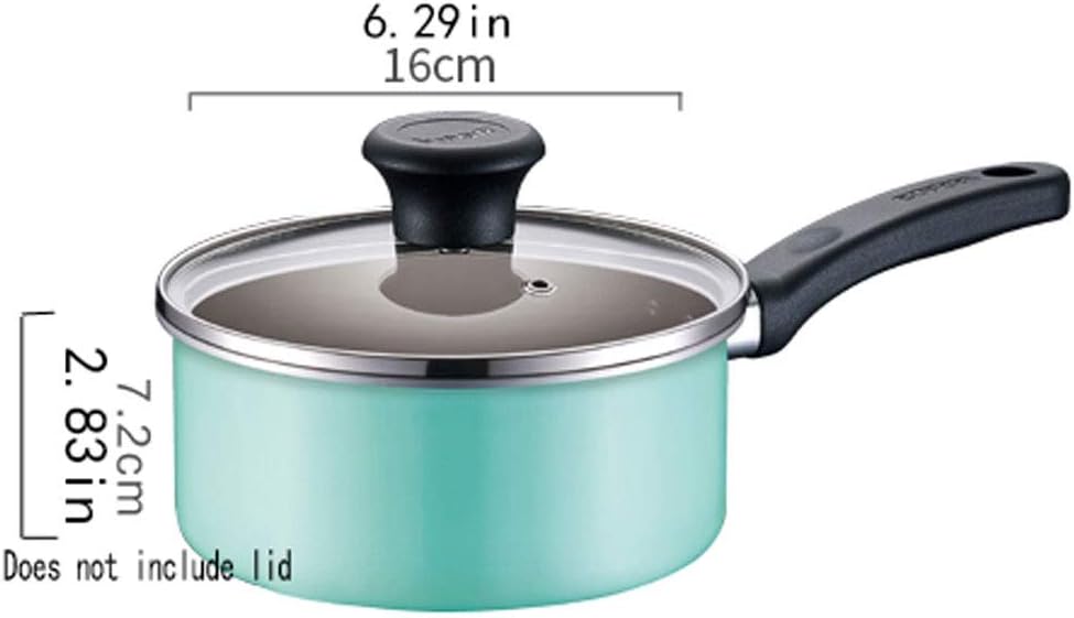 Soup Pot Milk Pan Aluminum Alloy Nonstick Saucepan Glass Lid Soup Pot Nonstick Saucepan Milk Pan (Color : Pink)