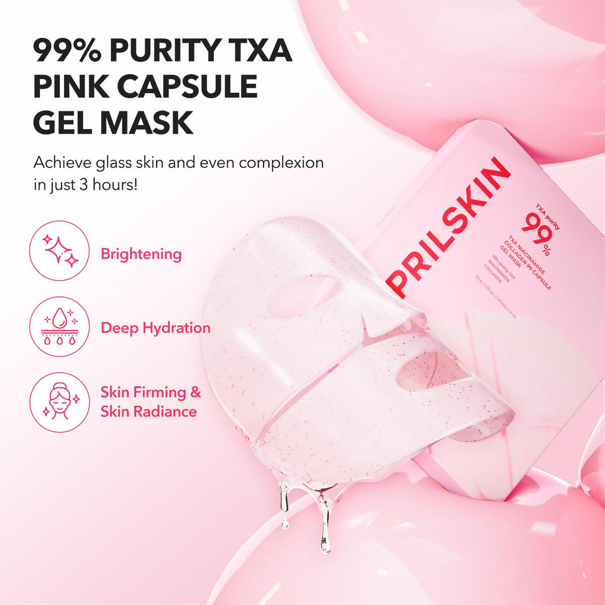 TXA Pink Capsule Gel Mask 4EA