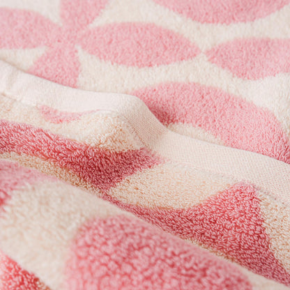 Pink Bath Towels - Set of 2 Made Cotton 27x55 Inches Highly Absorbent for Bathroom (XO)
