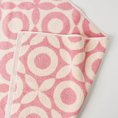 Pink Bath Towels - Set of 2 Made Cotton 27x55 Inches Highly Absorbent for Bathroom (XO)