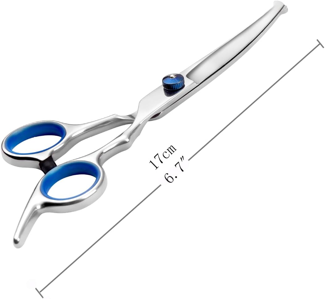 Curved Dog Grooming Scissors,Stainless Steel Pets Grooming Shears
