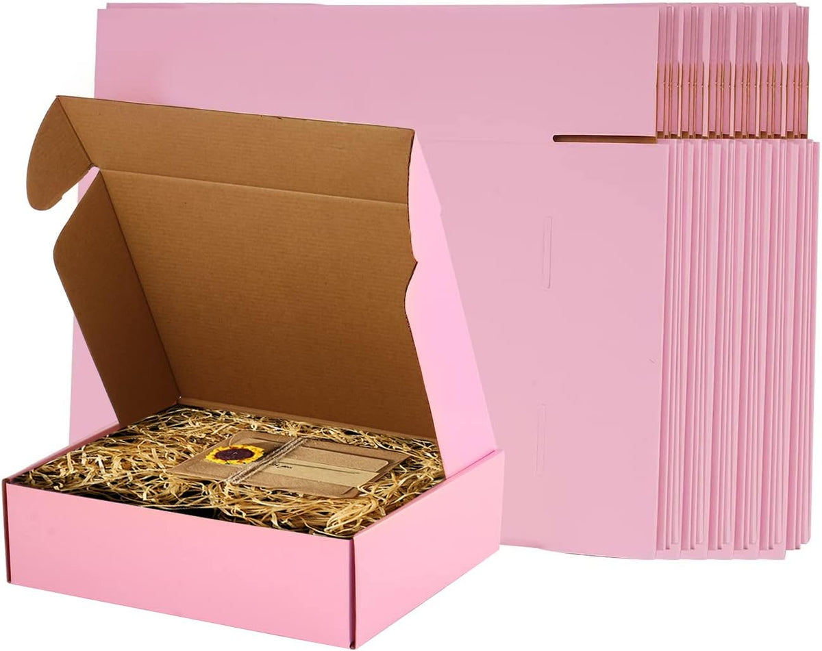 26 Pack 11"x9"x3" Pink Shipping Boxes