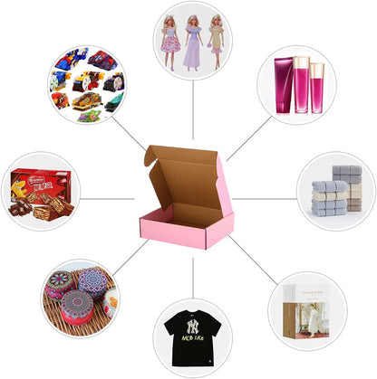 26 Pack 11"x9"x3" Pink Shipping Boxes