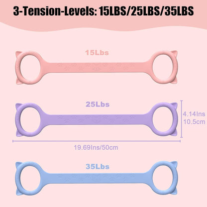 Figure 8 Resistance Bands with Handles,Silicone Exercise Band Set