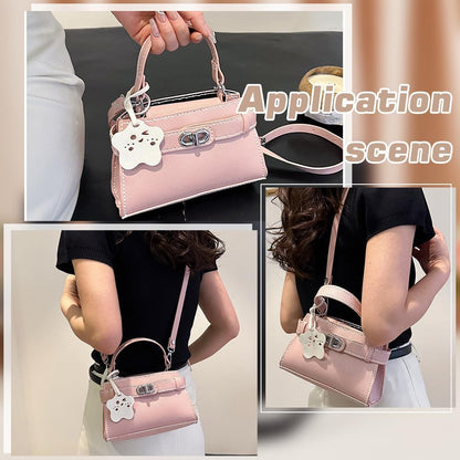 DIY Handmade Bucket Bag Making Kits, Imitation Leather Crossbody Handbag Making Set DIY Women Handbag Sewing Craft Material Kit for DIY Craft Bag Making Accessories, 7.8x2.7x4.7 Inch, Pink