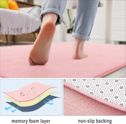BENRON Soft Rugs for Living Room 5x7 Pink, Minimalist Area Rug for Bedroom
