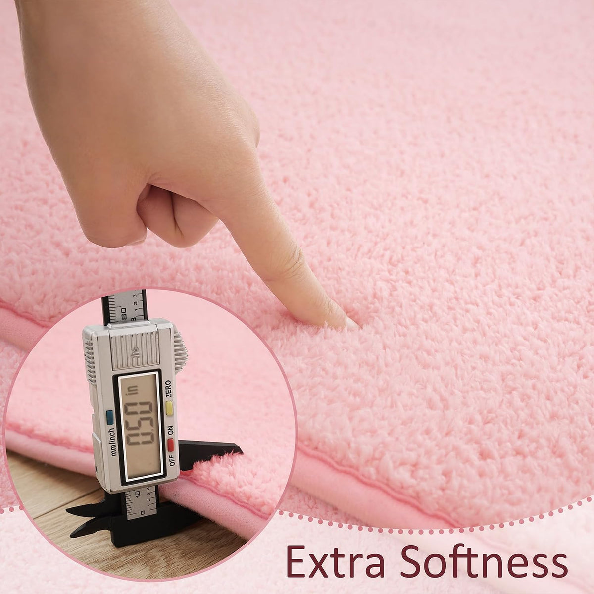 BENRON Soft Rugs for Living Room 5x7 Pink, Minimalist Area Rug for Bedroom
