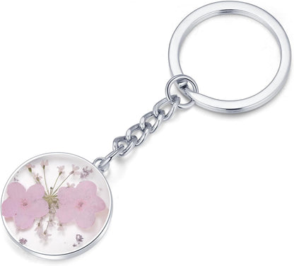 Pressed Flower Keychain Charms | Forget-Me-Not Keychain | Personalized Handmade Keychain | Easter Gifts for Her