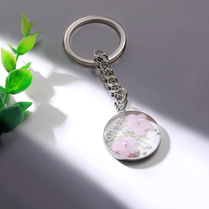 Pressed Flower Keychain Charms | Forget-Me-Not Keychain | Personalized Handmade Keychain | Easter Gifts for Her