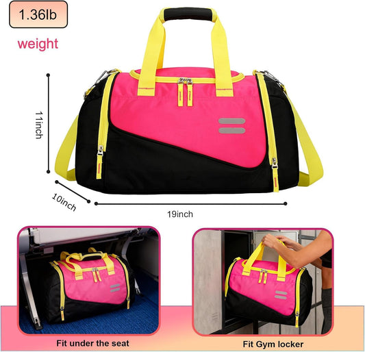 Gym Bag for Men & Women - 30L Duffle Bags with Shoe Compartment