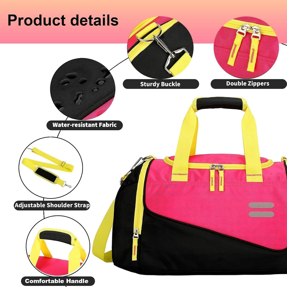 Gym Bag for Men & Women - 30L Duffle Bags with Shoe Compartment