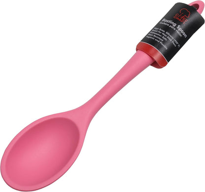 Premium Silicone Basting Spoon, 11 inch, Pink