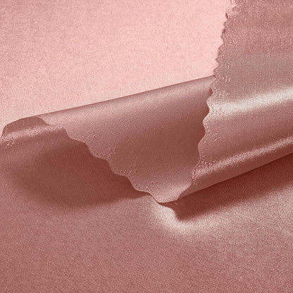 100 Pack Rose Gold Scalloped Satin Napkins 17x17 Inch Wedding