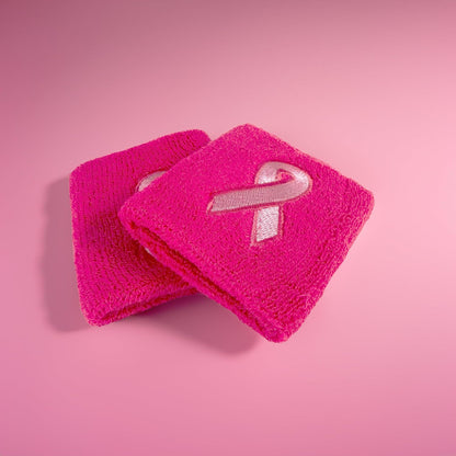 24 Pack Breast Cancer Awareness Wristbands Pink Ribbon Sports Sweatband Men Women Bulk