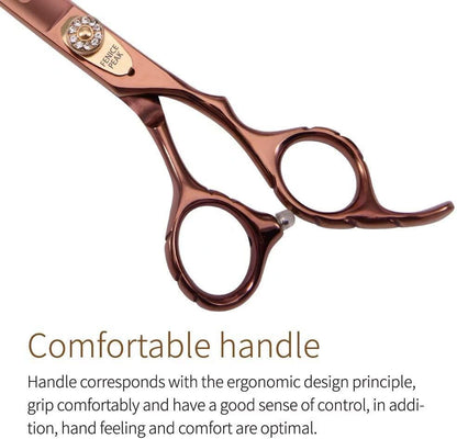Dog Grooming Scissors Pet Cutting Scissors Professional Dog Scissors for Grooming Shears for Dogs and Cats 440C Japanese Stainless Steel Dog Trimming Shear Edge Scissors(7'')