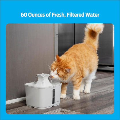 Premier Pet 60 oz. Pet Fountain Automatic Water Fountain for Dogs & Cats