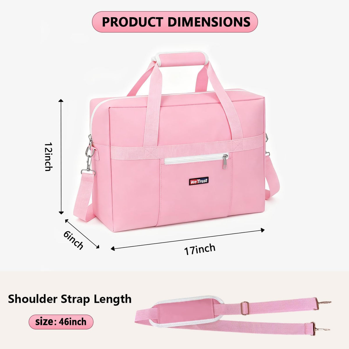Gym Bag for Women Men, Water-Resistant Duffle Bag for Travel Sports, Lightweight Carry On Bag with Handles and Detachable Shoulder Strap
