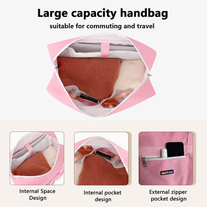 Gym Bag for Women Men, Water-Resistant Duffle Bag for Travel Sports, Lightweight Carry On Bag with Handles and Detachable Shoulder Strap