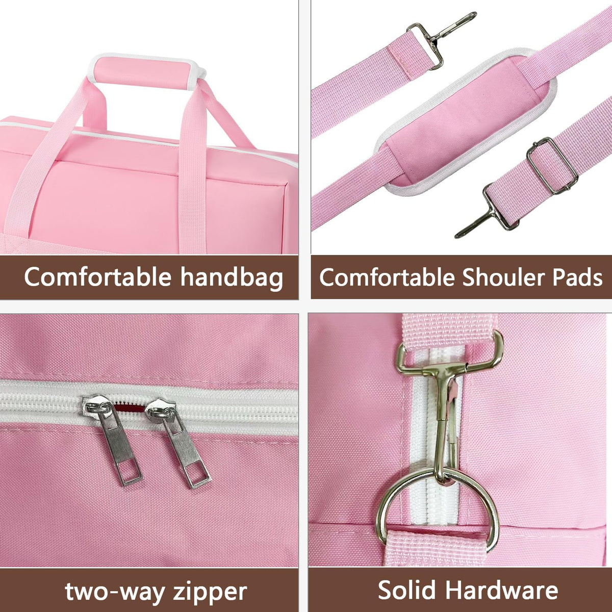 Gym Bag for Women Men, Water-Resistant Duffle Bag for Travel Sports, Lightweight Carry On Bag with Handles and Detachable Shoulder Strap