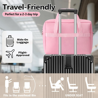 Gym Bag for Women Men, Water-Resistant Duffle Bag for Travel Sports, Lightweight Carry On Bag with Handles and Detachable Shoulder Strap