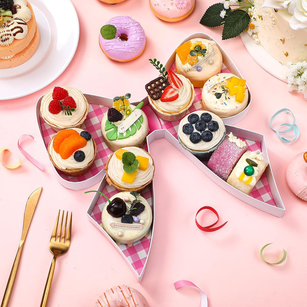 1 Pcs Pink Bow Party Decorations Disposable Bowtie Charcuterie Board for Baby Shower Baby Birthday Food Bow Tray Girl Coquette Serving Charcuterie Letter Fillable Plate for Wedding Supplies