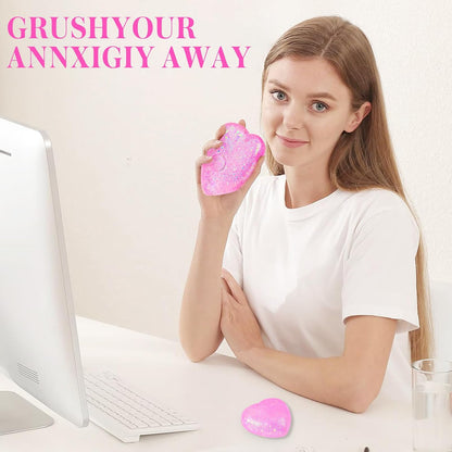 Heart Stress Balls Squishy Balls for Adults, Figurines Sensory Fidget Ball