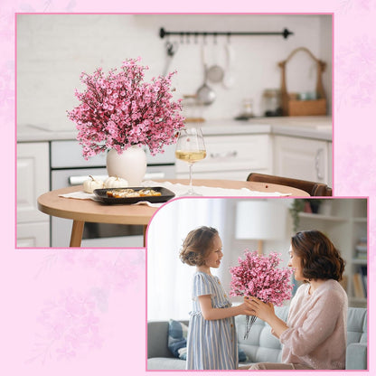 21 Stems Pink Babys Breath Artificial Flowers
