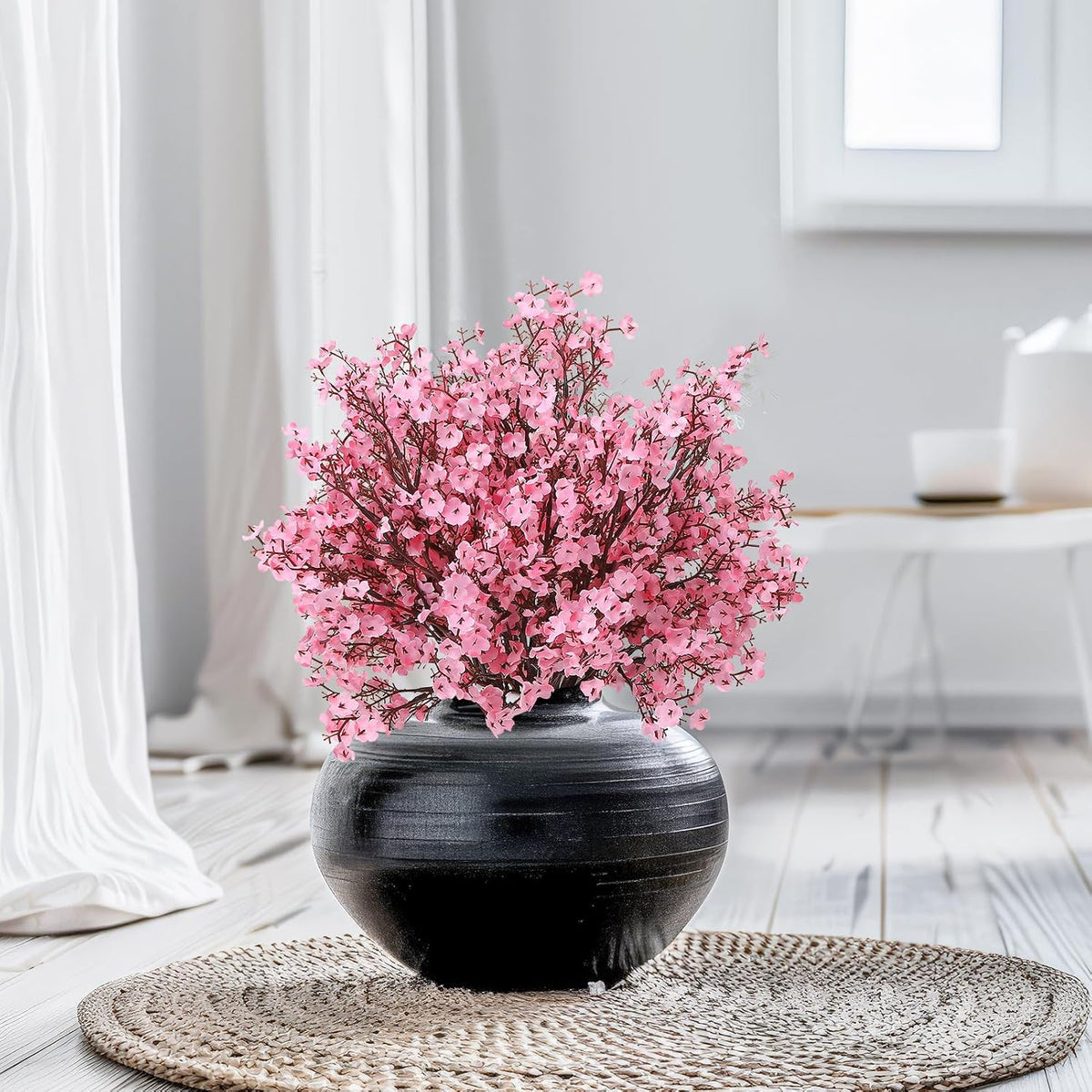 21 Stems Pink Babys Breath Artificial Flowers