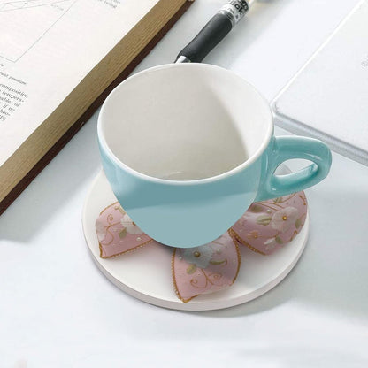 Light Pastel Pink Bow Balloon Embroidered Floral Coasters Set of 4 Absorbent Coasters