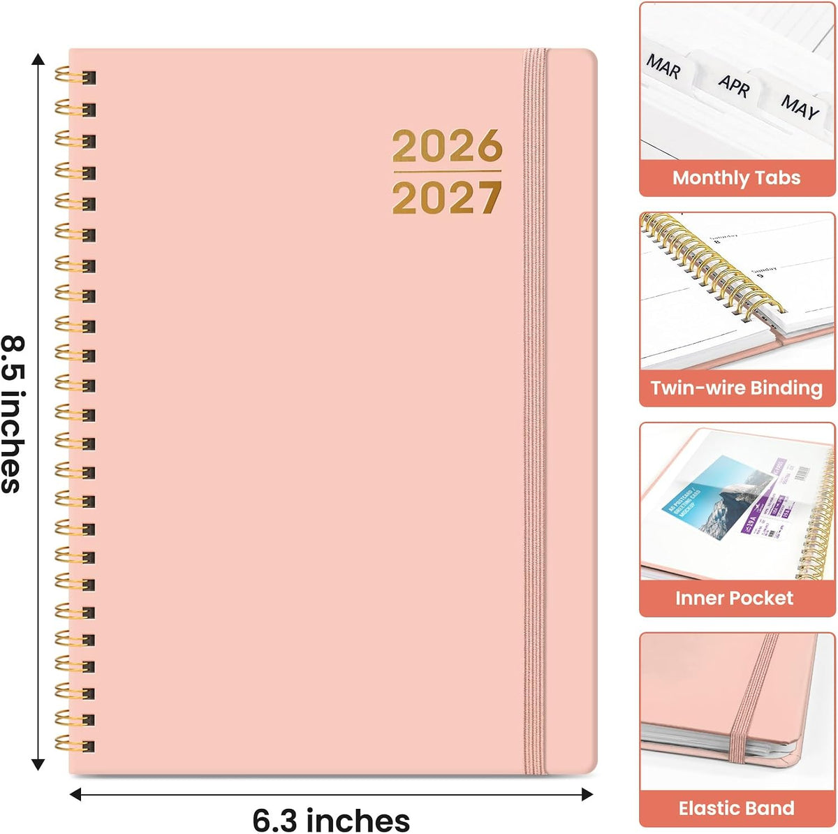Planner 2026-2027, Jul 2026-Jun 2027 Monthly & Weekly Calendar Book