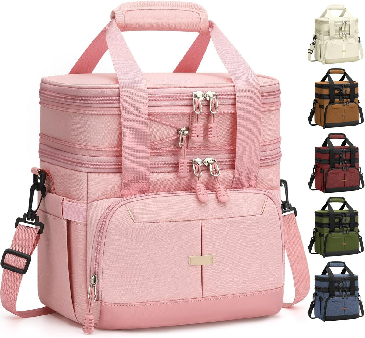 Lunch Box for Men Women Double Decker Insulated Lunch Bag for men