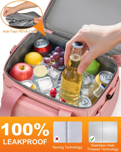 Lunch Box for Men Women Double Decker Insulated Lunch Bag for men
