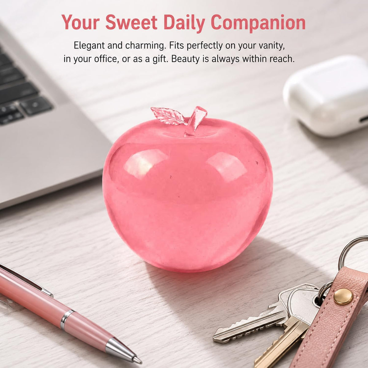 Apple Squishy,Pink Apples Squishy Shaped Stress Balls,Slow Rebound Clear Fruit Squeeze Fidget Toy Anxiety Relief Soft Stress Ball Pinch Sensory Toy