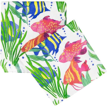 Caspari Wanda Cocktail Napkins - 20 Per Package