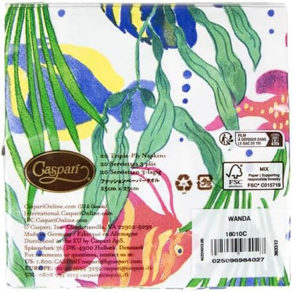 Caspari Wanda Cocktail Napkins - 20 Per Package