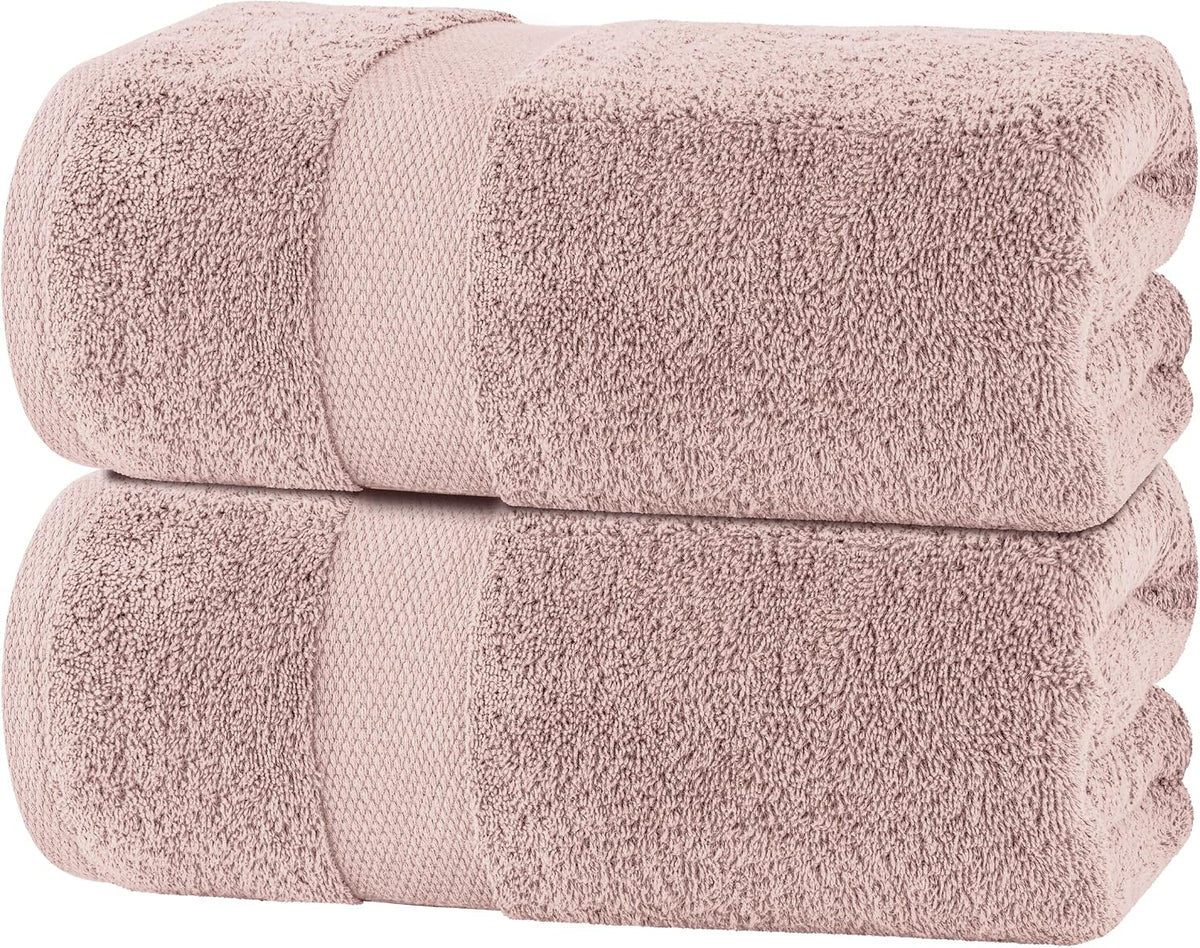 Luxury Soft Bath Sheet Towels - 650 GSM Cotton Luxury Towels Extra Large 35x70 | Highly Absorbent and Quick Dry | Hotel Quality, Pink, 2 Pack