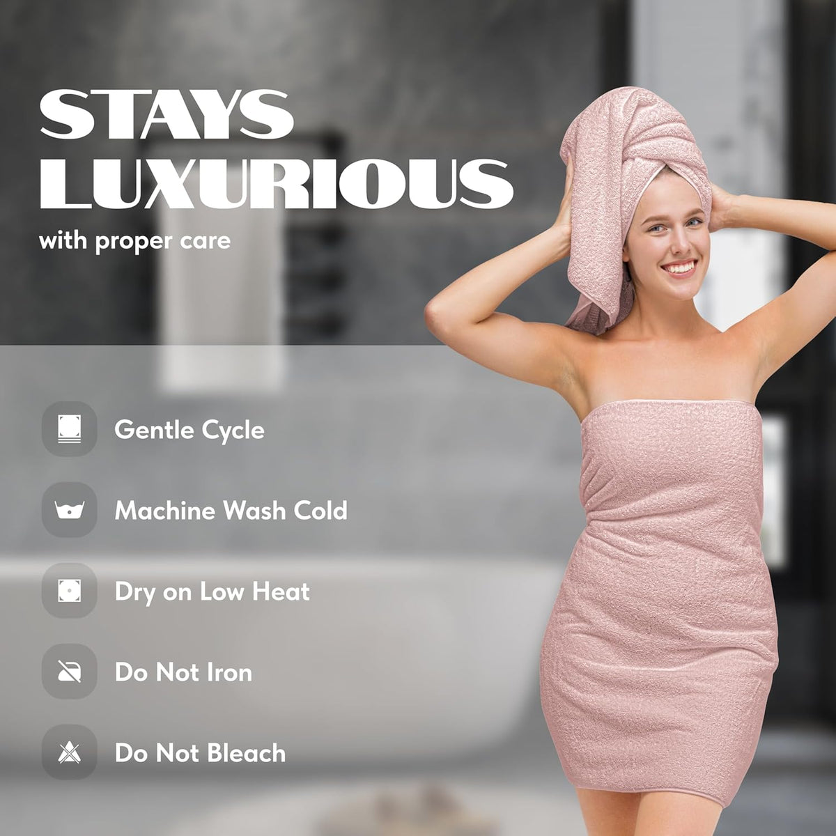 Luxury Soft Bath Sheet Towels - 650 GSM Cotton Luxury Towels Extra Large 35x70 | Highly Absorbent and Quick Dry | Hotel Quality, Pink, 2 Pack