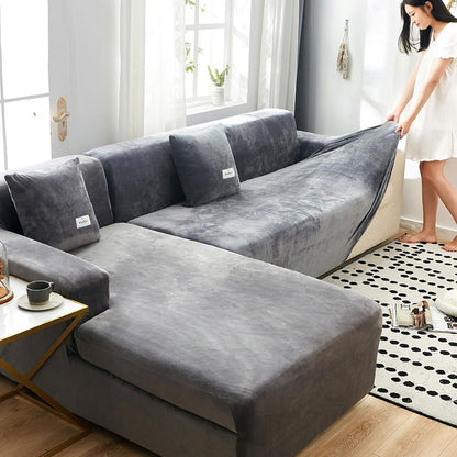 Sofa Covers Non Slip, Couch Covers for Sofa with Chaise, Machine Washable Sofa Slipcovers, Couch Blanket Cover Soft, Sofa Covers Sectional L Shape (Pink 1 Seat)