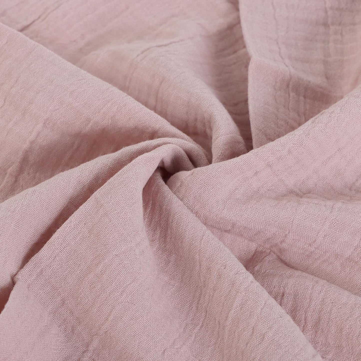 Dinner Cloth Napkin Cotton Muslin Double Gauze 4 Pack with Classic Lace for Everyday Use, Wedding, Party, Christmas, Easter Napkins Cloth are Pre Shrunk and Good Absorbency Peach Wipe