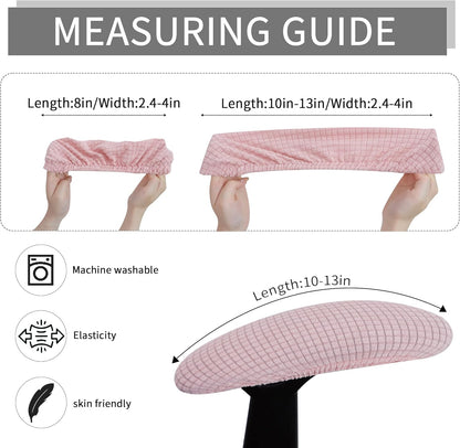 Office Chair Armrest Covers Pink 8-13 inch Long Stretchable Water Resistant Jacquard Desk Chair Arm Rest Covers for Computer Chair Arm Removable Washable 2 Pieces