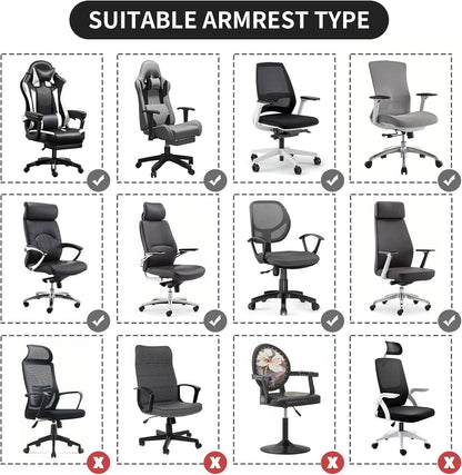 Office Chair Armrest Covers Pink 8-13 inch Long Stretchable Water Resistant Jacquard Desk Chair Arm Rest Covers for Computer Chair Arm Removable Washable 2 Pieces