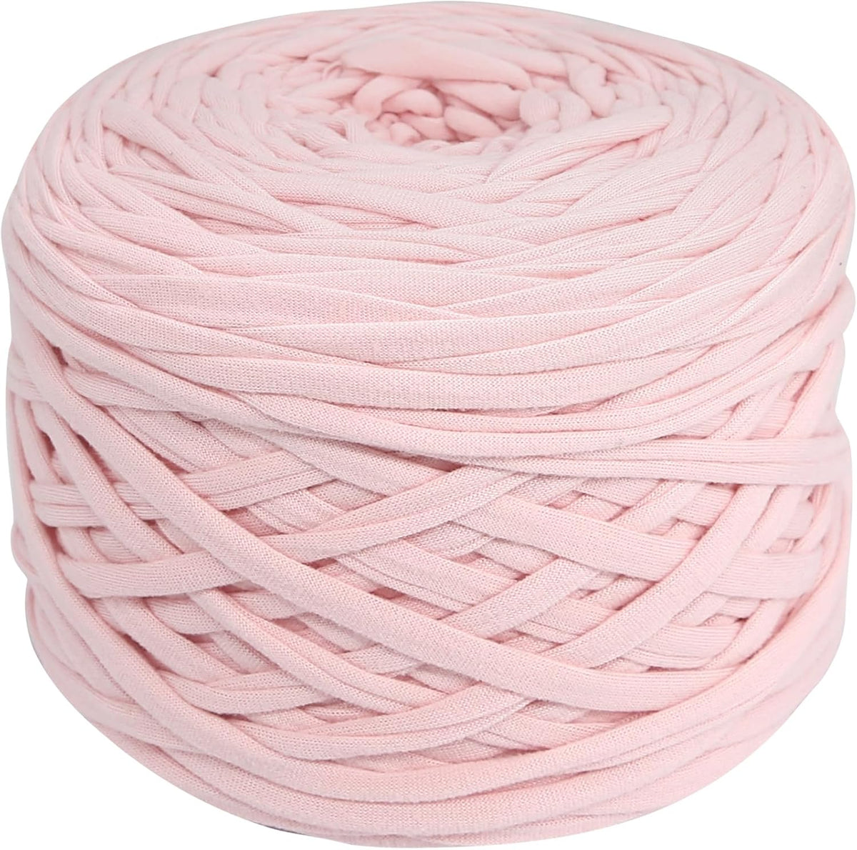 400g T-Shirt Yarn, 130 Yards Elastic Fabric Crochet DIY Pink