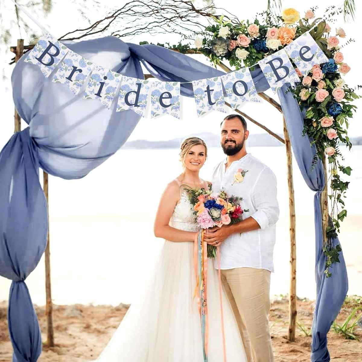 KatchOn, Bride in Bloom Banner with Hearts - 10 Feet, No DIY | Peach Bride in Bloom Sign for Bachelorette Party Decorations | Bride To Be Garland for Bridal Shower Decorations, wedding shower decor